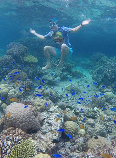 snorkeling in pescador island